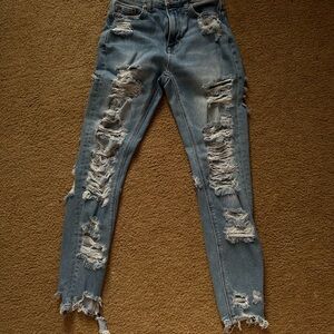 Distressed Blue Women's Jeans